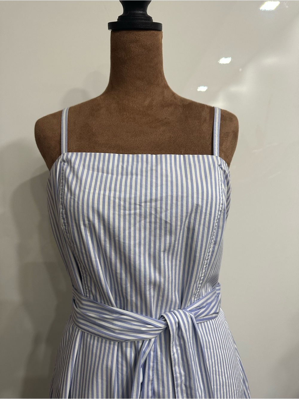 Banana Republic Light Blue & White Striped Tie-Waist Maxi Dress - Picture 2 of 14